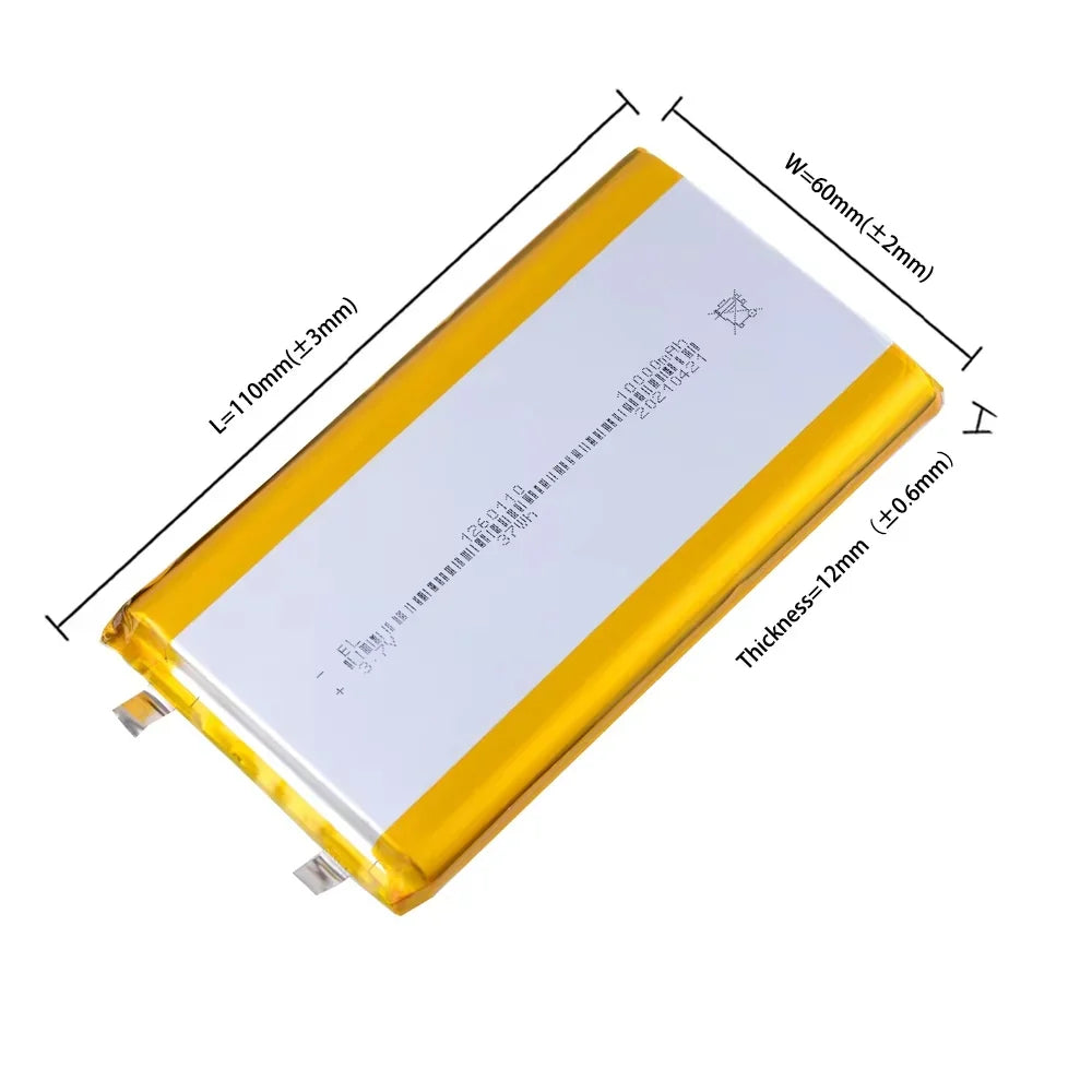 Rechargeable Power Bank Lithium Polymer 10000mAh Battery 1260110