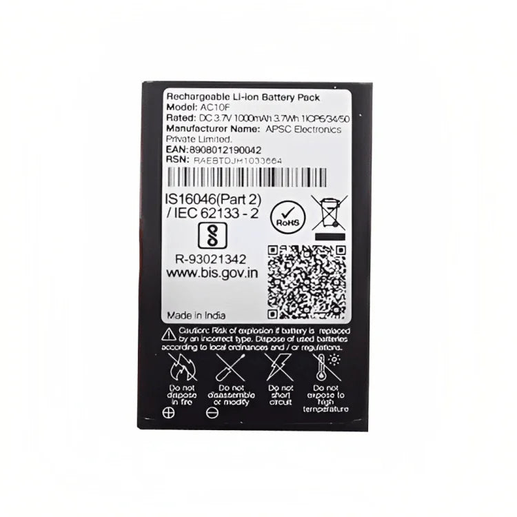 Battery for JioBharat K1 Karbonn AC10F - Indclues