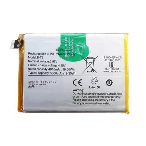 Battery for Vivo iQOO Z6 Lite 5G B-T6 - Indclues