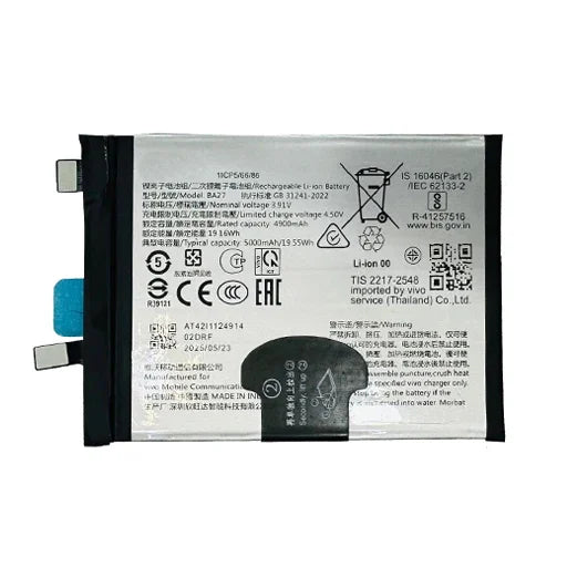 Battery for Vivo V40 Lite 5G BA27 - Indclues