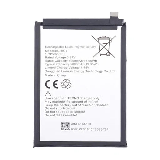 Battery for Tecno Camon 18P BL-49JT - Indclues