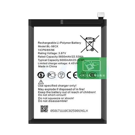Battery for Infinix Hot 10i (X659B / X658E / X658B) BL-58CX - Indclues
