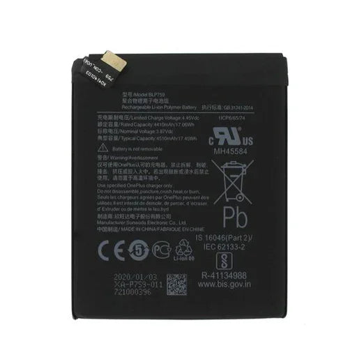 Battery for OnePlus 8 Pro BLP759 - Indclues