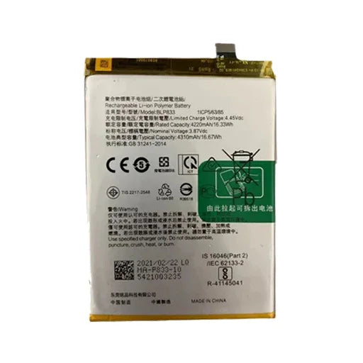 Battery for Realme V15 5G BLP833 - Indclues