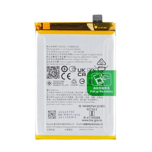 Battery for Realme 9 Pro Plus 5G BLP837 - Indclues