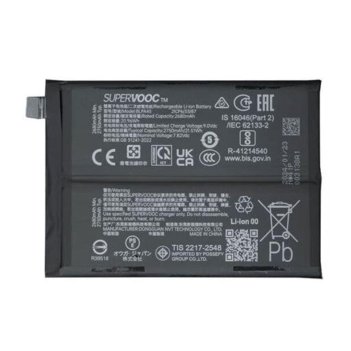 Battery for OnePlus Nord CE4 5G BLPA45