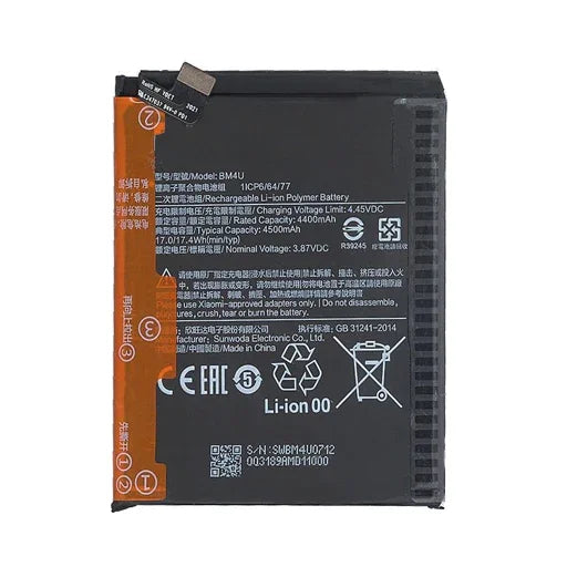Battery for Xiaomi Redmi K30 Supreme BM4U - Indclues
