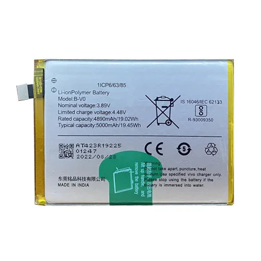 Battery for Vivo T1 4G 44W V2153 B-V0 - Indclues