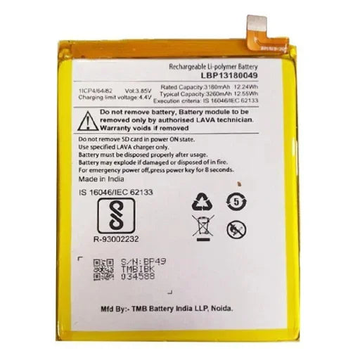 Battery for Lava Z92 LBP13180049 - Indclues