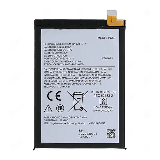 Battery For Motorola Moto G54 PC60 - Indclues