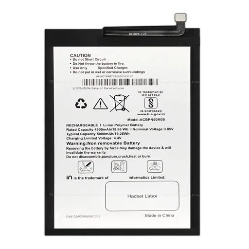 Battery for Micromax IN 1b ACBPN50M05 - Indclues