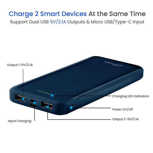 pTron Dynamo Lite 10000mAh Li-Polymer Power Bank - Indclues