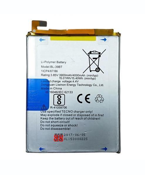 Battery for Tecno i5 Pro BL-39BT - Indclues