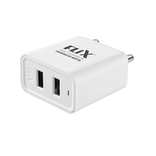 Flix Beetel XWC-63D 2.4 A Multiport Mobile Charger with USB Cable - Indclues