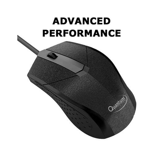 Quantum QHM224D Wired Optical USB 2.0 Mouse for Windows/Mac/Linux - Indclues