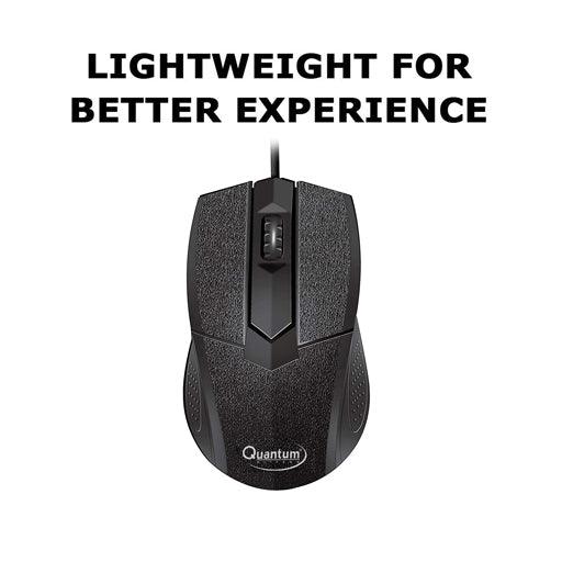 Quantum QHM224D Wired Optical USB 2.0 Mouse for Windows/Mac/Linux - Indclues