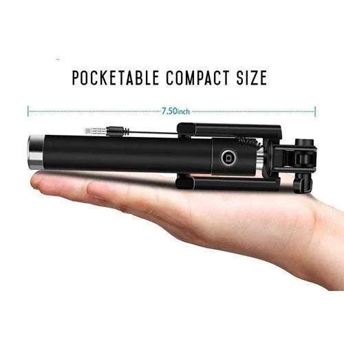 Selfie Stick 360 Degree Adjustable Monopod with Built-in Remote - Indclues