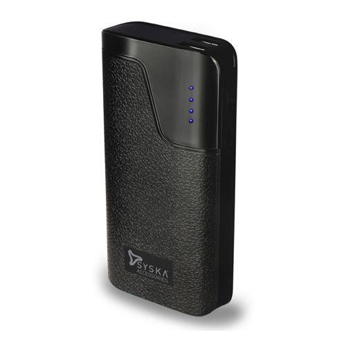 Syska 10000mAH Lithium-ion Power Vault 100 Power Bank L1001X-BK (Black) - Indclues