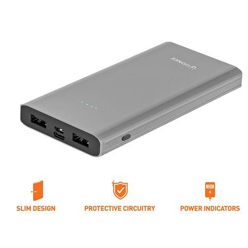 Gionee 10000mAh Li-Polymer Power Bank PB10K2 (Fast Charging, 12W) - Indclues