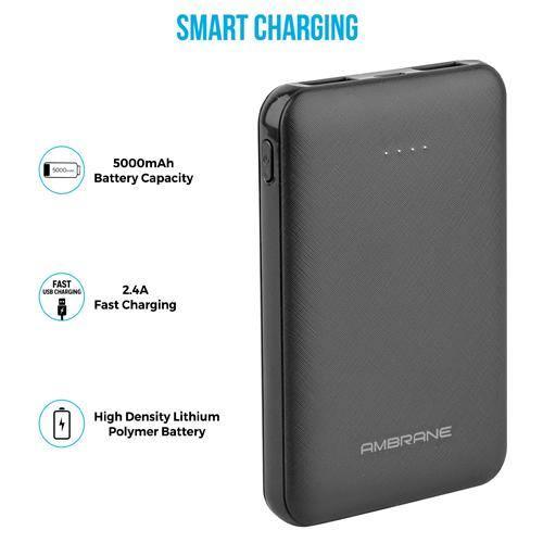 Ambrane 5000mAh Li-Polymer Powerbank PP-501 - Indclues