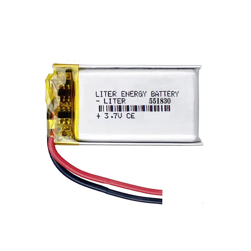 Battery for Bluetooth Speaker, IoT Devices & DIY Electronics 551830P 3.7V 500mAh Li-Polymer (LiPo) Rechargeable Battery
