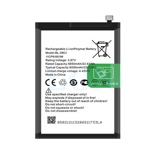 Battery for Itel P40 (P662L) BL-58CI - Indclues