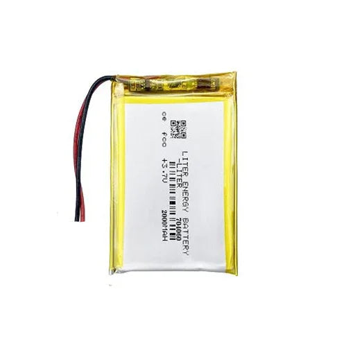 Battery for Bluetooth Devices 704060P 3.7V 2000mAh Li-Polymer (LiPo) Rechargeable Battery