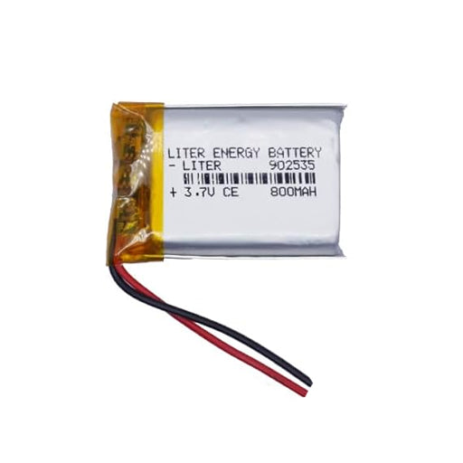 Battery for Bluetooth Speaker, GPS Tracker & DIY Electronics 902535 / 902535P 3.7V 800mAh Li-Polymer (LiPo) Rechargeable Battery