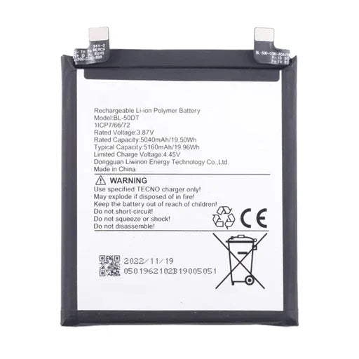 Battery for Tecno Phantom X2 BL-50DT - Indclues