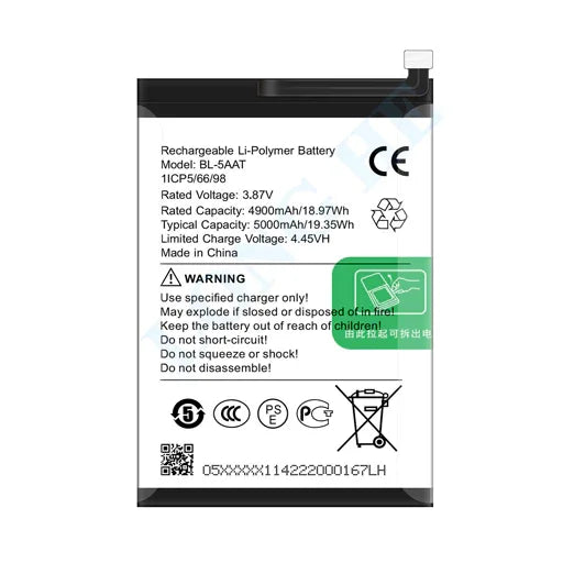 Battery for Tecno BL-5AAT - Indclues
