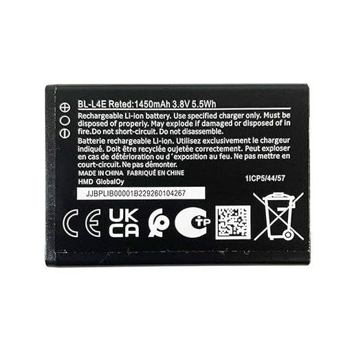 Battery for Nokia 2660 Flip 4G (TA-1474) BL-L4E