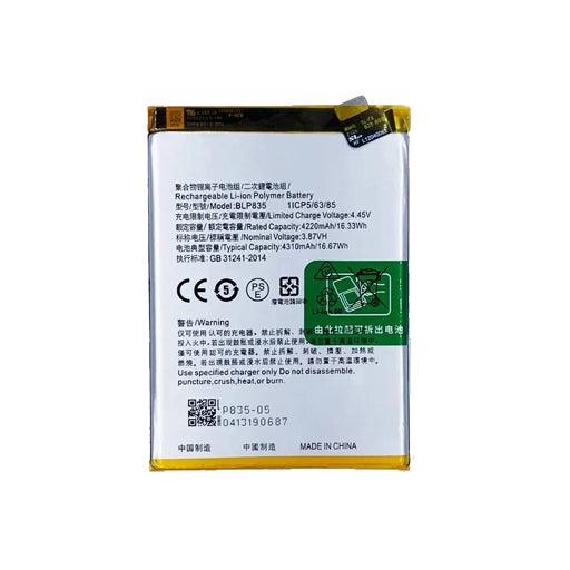 Battery for Oppo Reno 5F BLP835 - Indclues