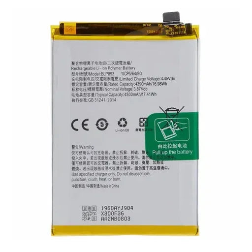 Battery for Oppo Reno 7 5G BLP893 - Indclues