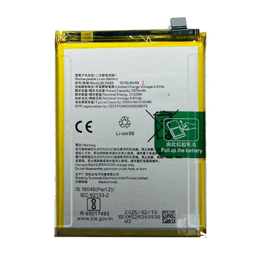 Battery for OnePlus Nord CE 4 Lite 5G BLPA69 - Indclues