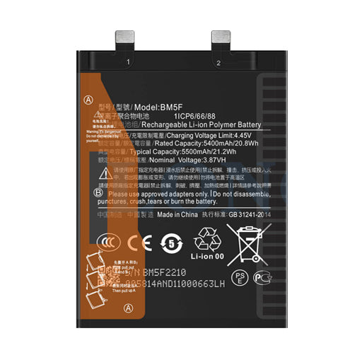 Battery for Xiaomi K50 BM5F - Indclues