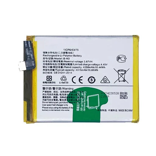 Battery for Vivo X50 Pro V2005A B-N3 - Indclues