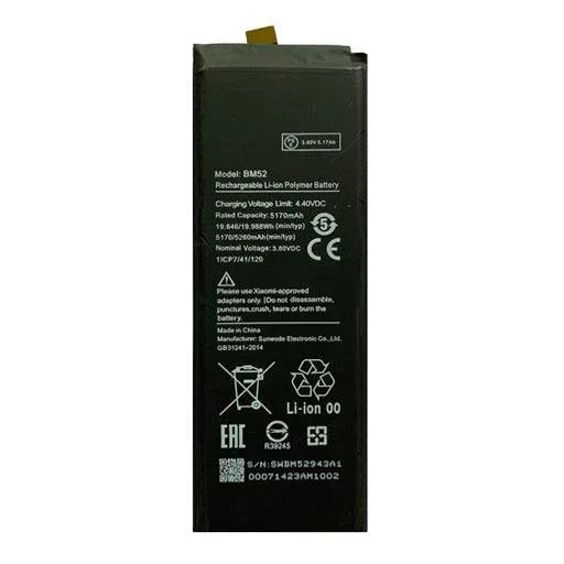 Premium Battery for Xiaomi Mi Note 10 Pro BM52 - Indclues