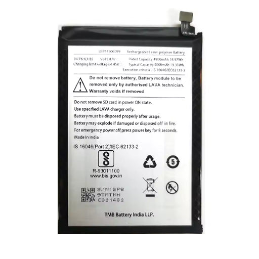 Battery for Lava Blaze X 5G LBP14900099