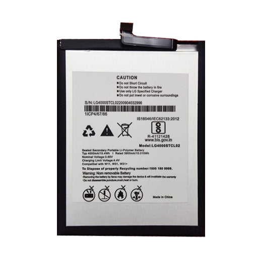 Battery for LG W11 (LM-K310IM) LG4000STCL02