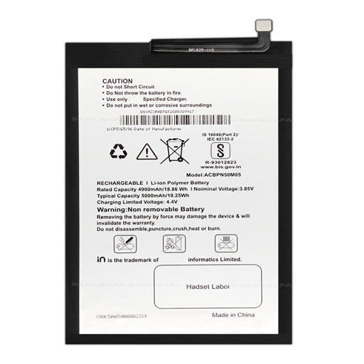 Battery for Micromax IN 1b ACBPN50M05
