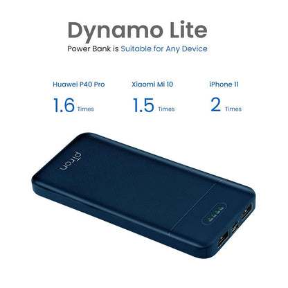 pTron Dynamo Lite 10000mAh Li-Polymer Power Bank - Indclues