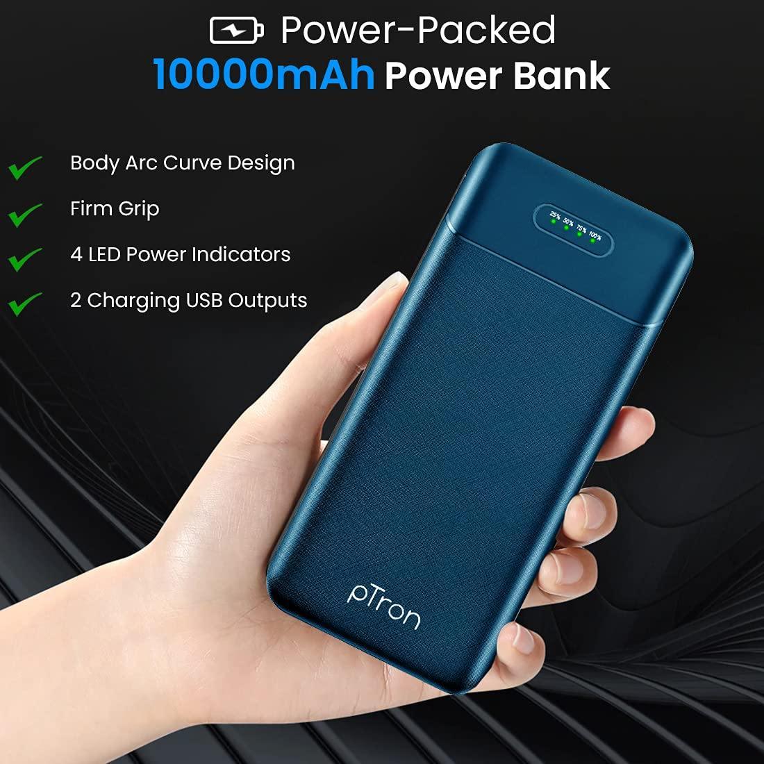 pTron Dynamo Lite 10000mAh Li-Polymer Power Bank - Indclues