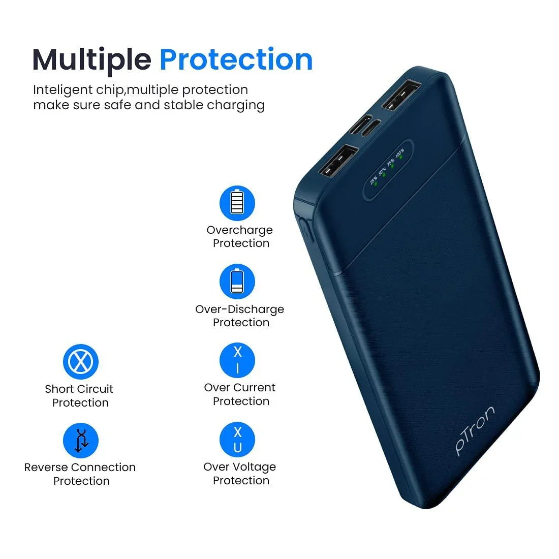 pTron Dynamo Lite 10000mAh Li-Polymer Power Bank - Indclues