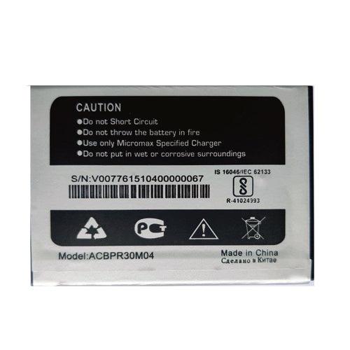 Battery for Micromax C1A HD+ 4G Volte ACBPR30M04 - Indclues
