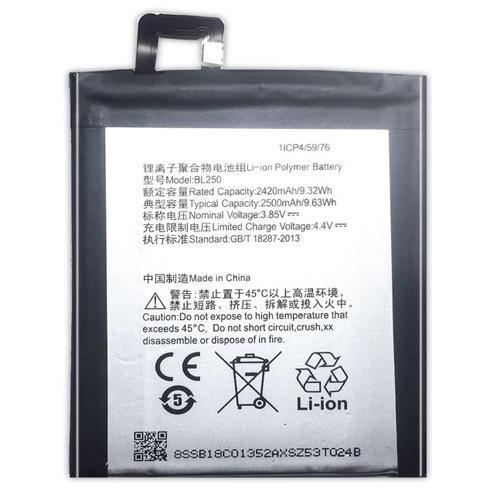 Battery for Lenovo Vibe S1 BL250 - Indclues