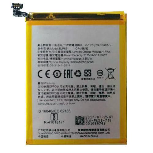 Battery for Oppo F5 BLP631 - Indclues