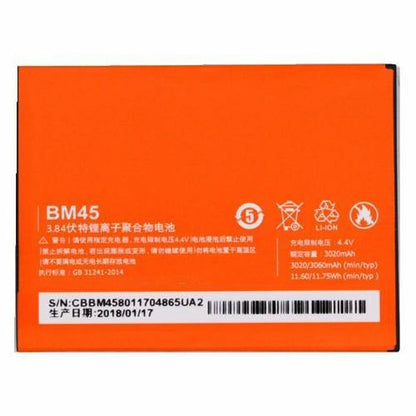 Battery for Xiaomi Redmi Note 2 BM45 - Indclues