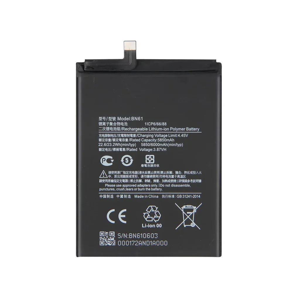 Battery for Xiaomi Poco X3 BN61 - Indclues