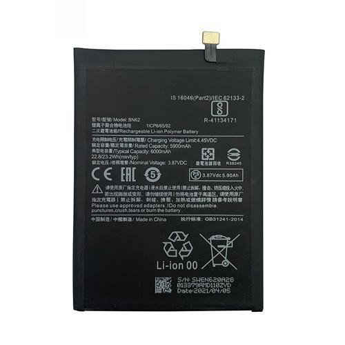 Battery for Xiaomi Redmi Note 9 4G BN62 - Indclues