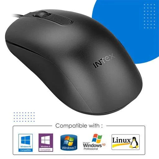 Intex ECO-8 Wired Optical USB 2.0 Mouse for Windows/Mac - Indclues